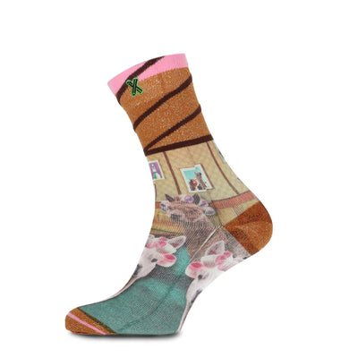 XPOOOS Beauty Lama Long Socks