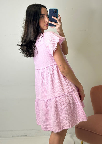 Stark X Cotton Morgan Dress - Pink Mist