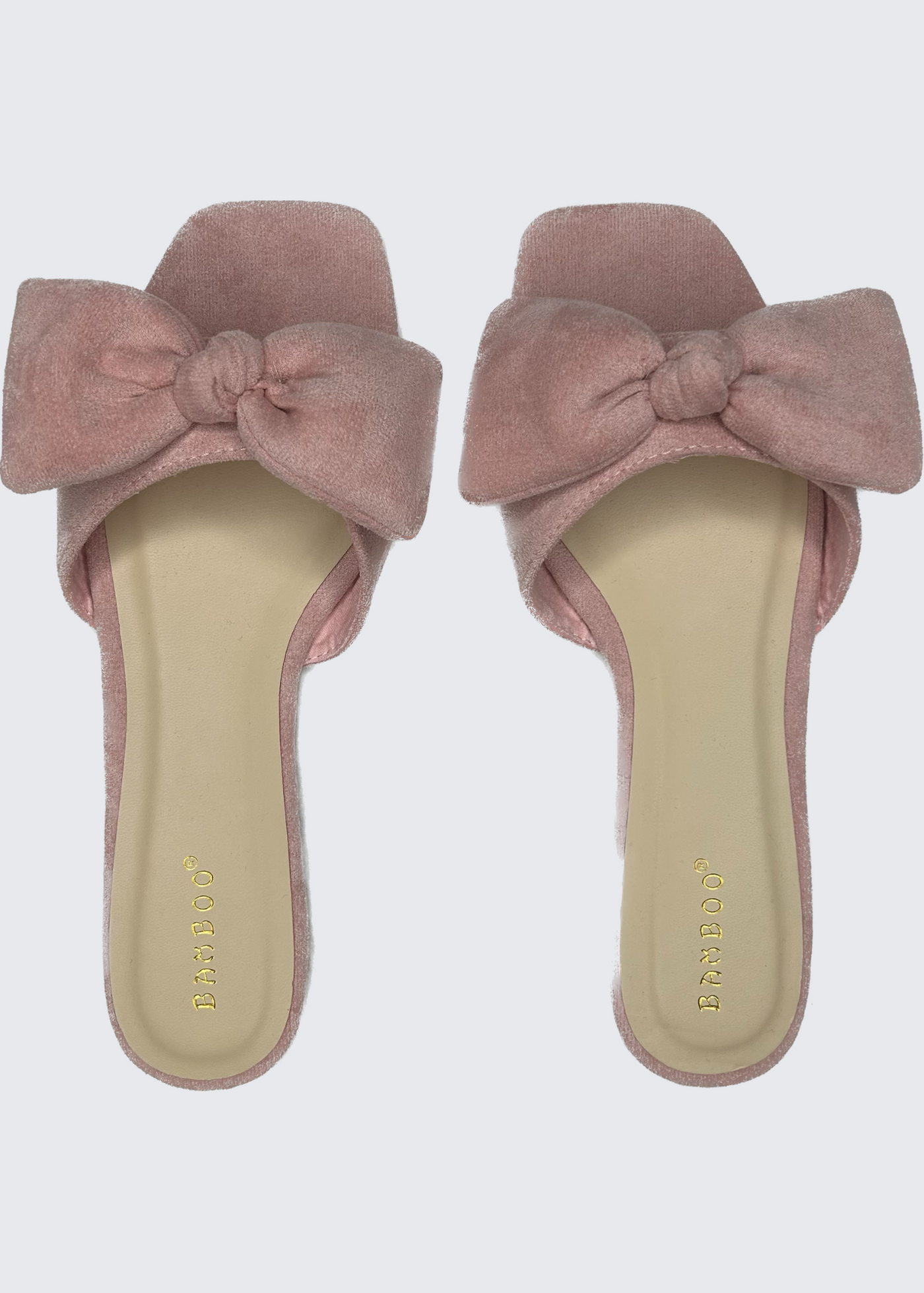 The Pink Door Bow Detail Slip On Sandals - Pink
