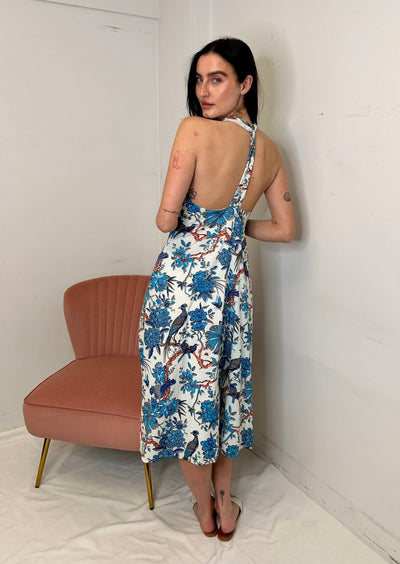 Stark X Bird Print Taj Midi Dress - Multicolour