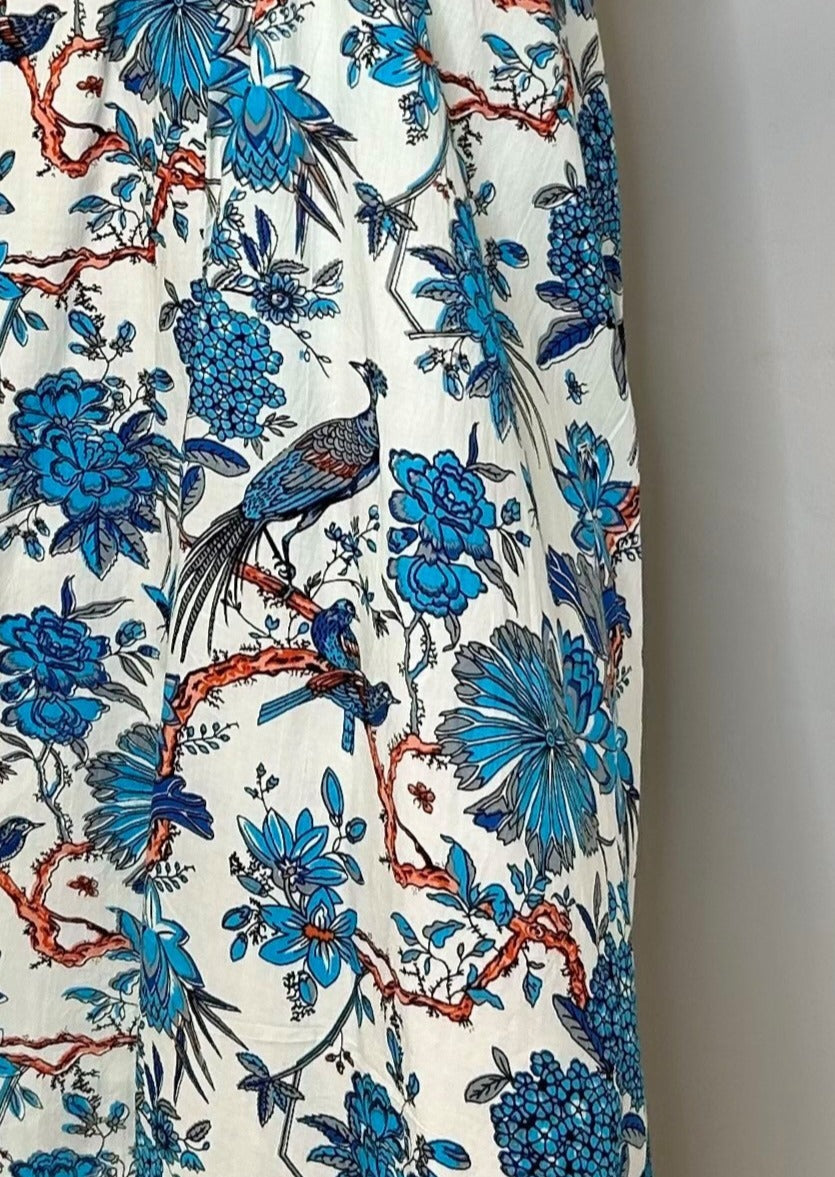 Stark X Bird Print Taj Midi Dress - Multicolour