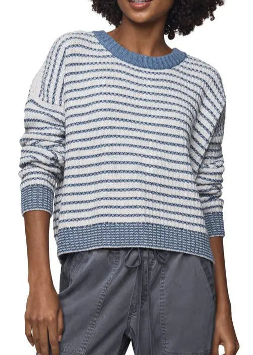 Splendid Lucy Stripe Sweater Pale Oak/Navy
