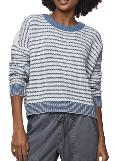 Splendid Lucy Stripe Sweater Pale Oak/Navy