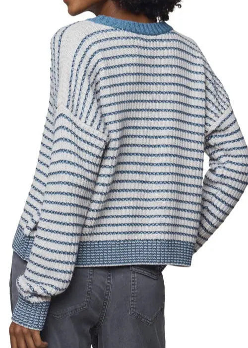 Splendid Lucy Stripe Sweater Pale Oak/Navy