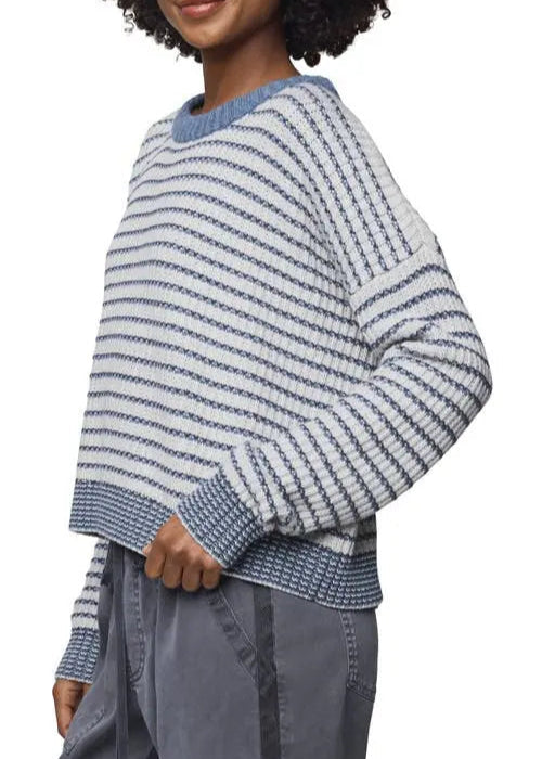 Splendid Lucy Stripe Sweater Pale Oak/Navy