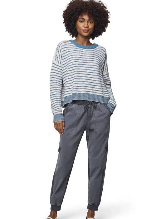 Splendid Lucy Stripe Sweater Pale Oak/Navy