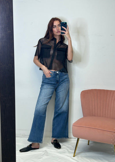 The Pink Door Classic Wide Leg Denim