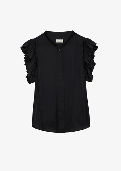 Zadig & Voltaire Tiza Satin Blouse - Black