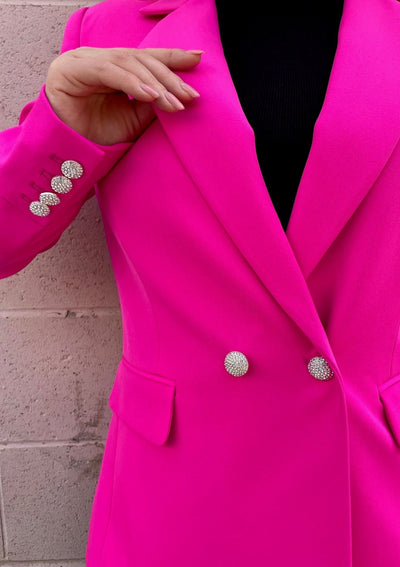 Generation Love Nigel Crepe Blazer - Magenta