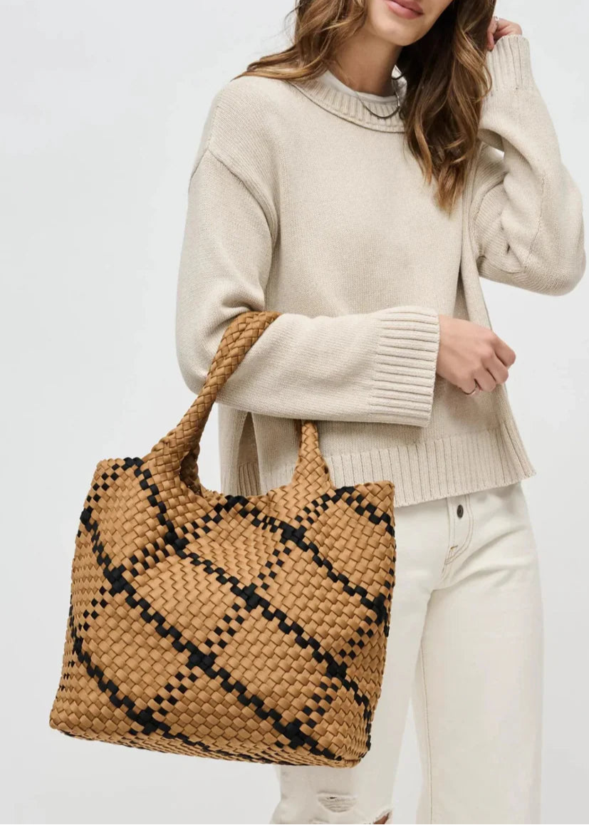 Sol and Selene Sky’s The Limit Medium Tote Sand Black