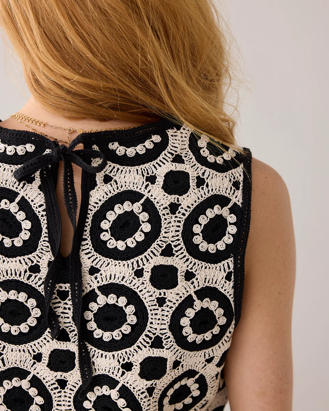 SUMMUM Boxy Top Crochet Jersey
