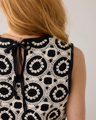 SUMMUM Boxy Top Crochet Jersey