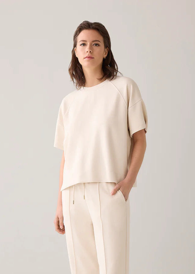 SUMMUM Boxy S/S Top Scuba Ivory