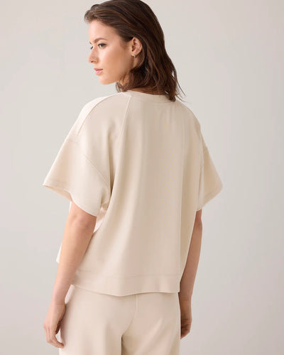 SUMMUM Boxy S/S Top Scuba Ivory