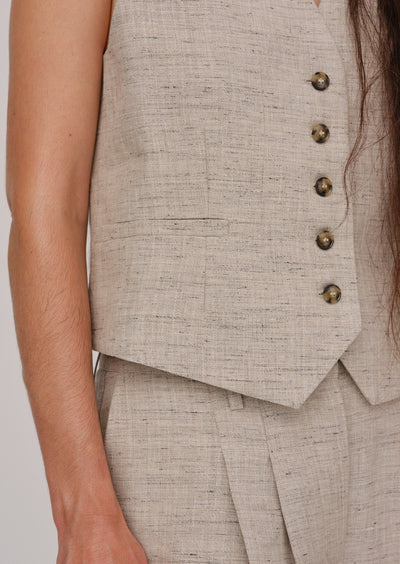 HERSKIND Mister Vest - Speckled Sand