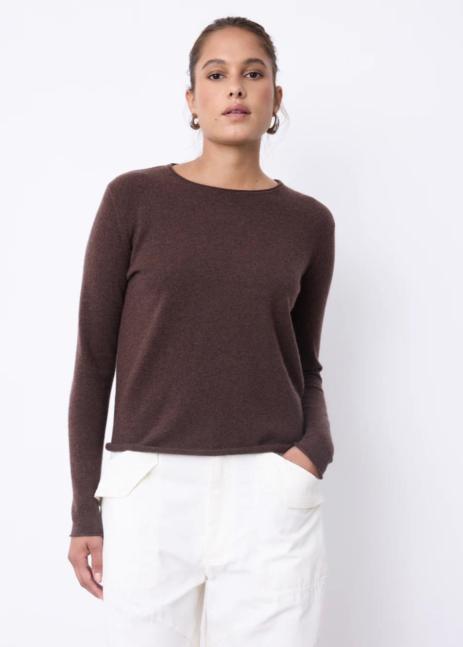 Notshy Ayla L/S Cashmere Coffee