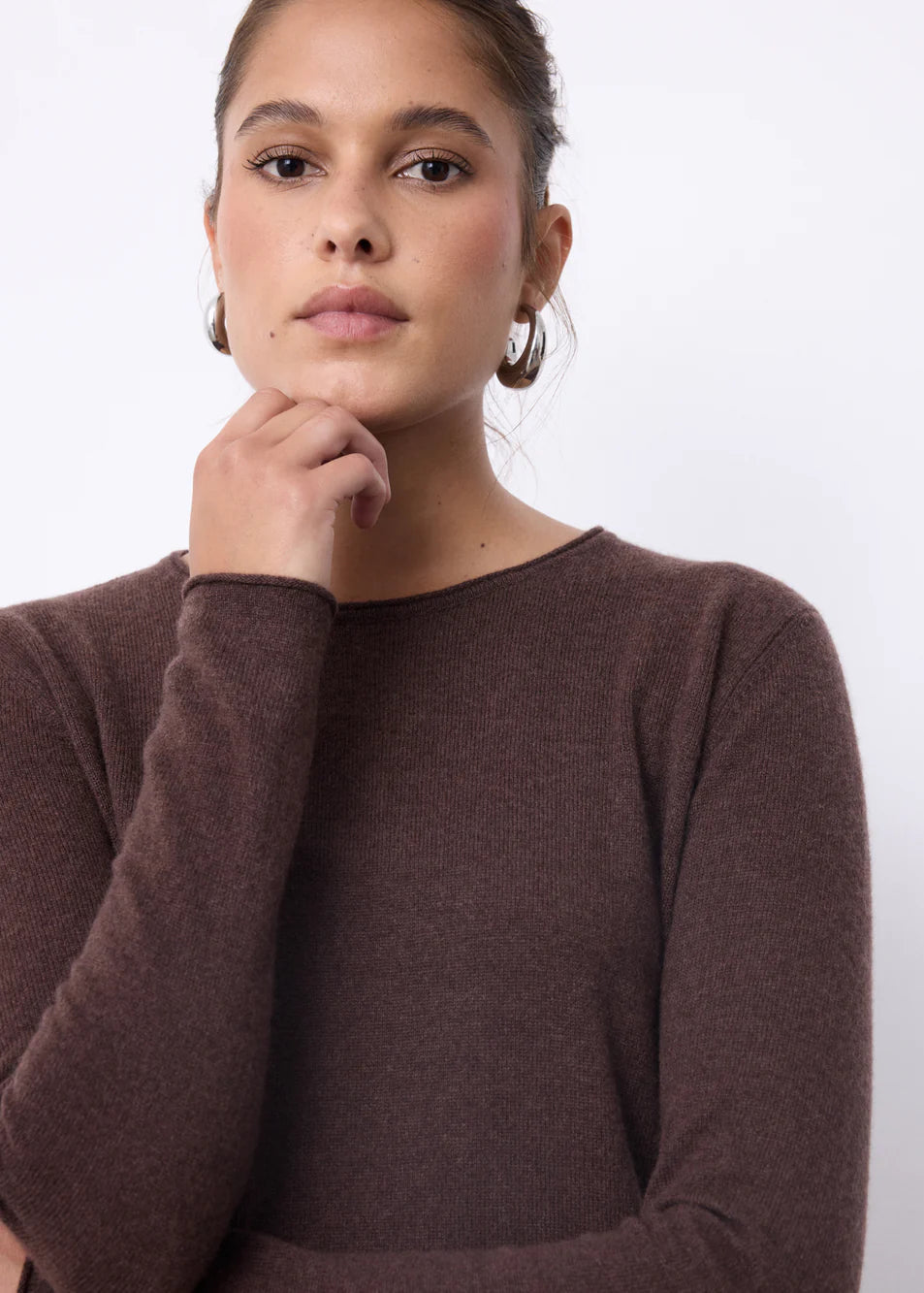 Notshy Ayla L/S Cashmere Coffee