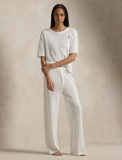 2 Piece Set S/S Top Straight Pant ECRU
