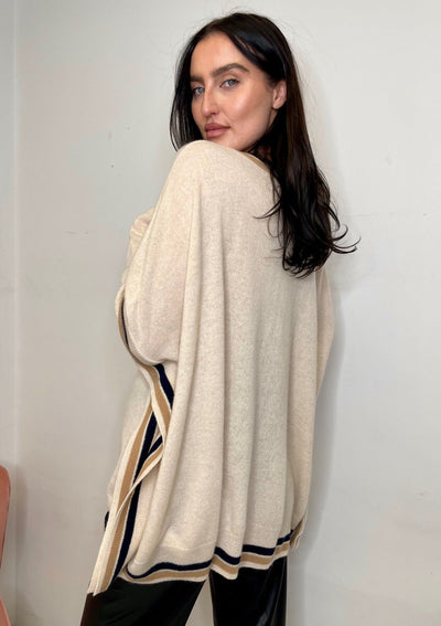 Brodie Delilah Poncho Sweater - Cream