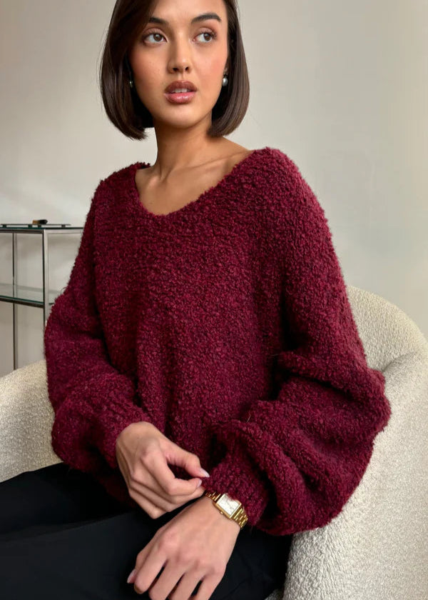 Charli Jenny Sweater Burgundy