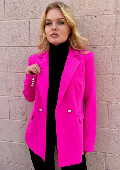 Generation Love Nigel Crepe Blazer - Magenta