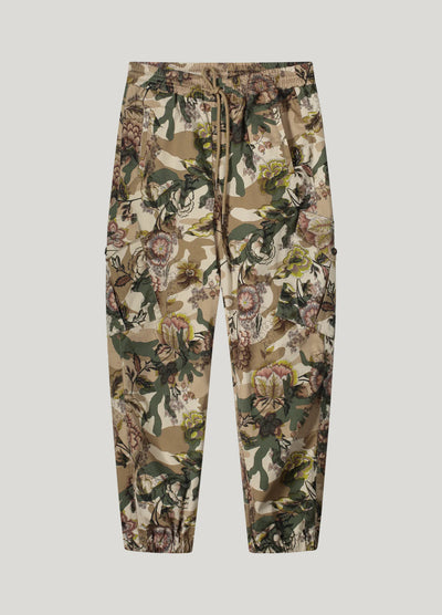 SUMMUM Trousers Camouflage Flowers Multi