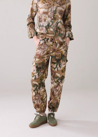 SUMMUM Trousers Camouflage Flowers Multi