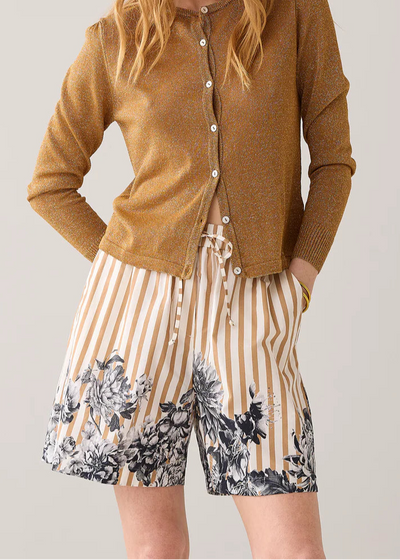 SUMMUM Shorts Border Print Multi