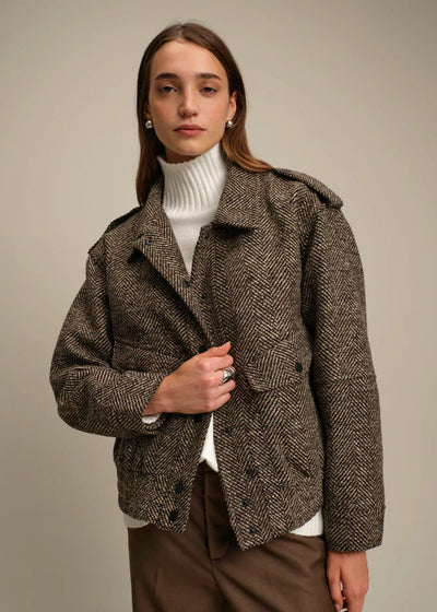 Deluc Andrew Jacket Fishbone Chocolate