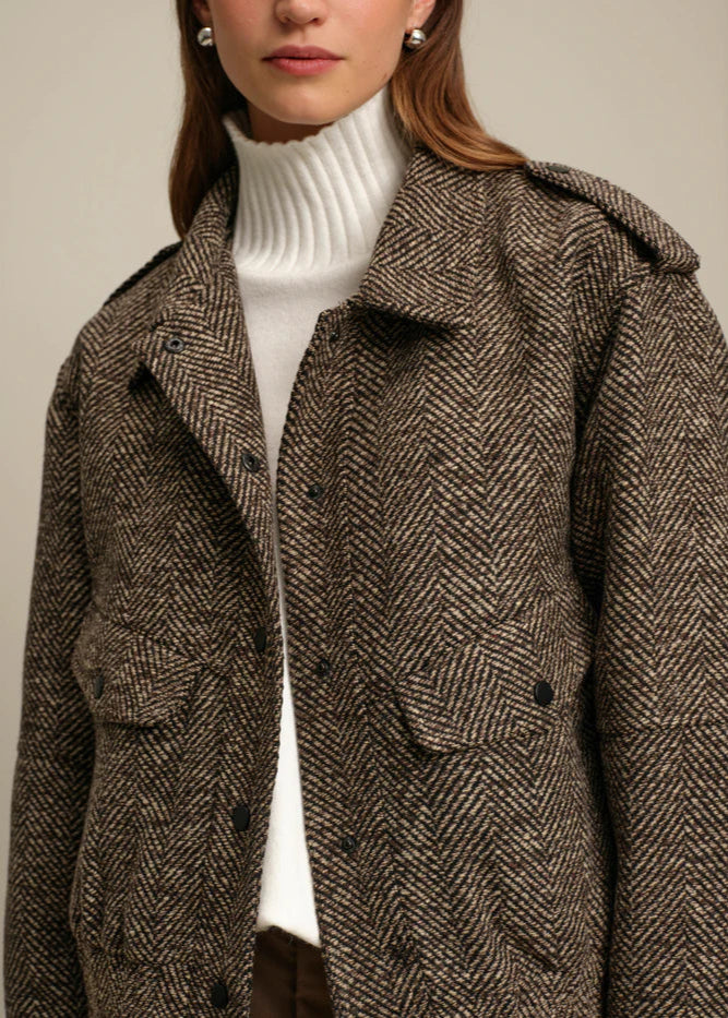 Deluc Andrew Jacket Fishbone Chocolate