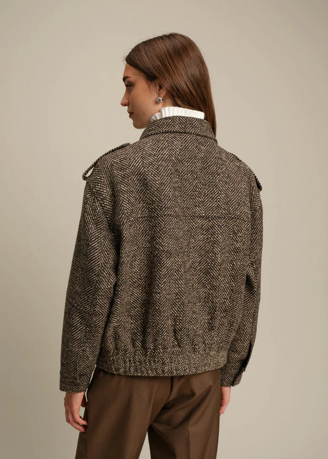 Deluc Andrew Jacket Fishbone Chocolate