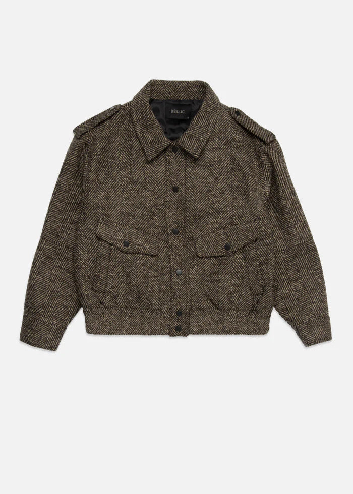 Deluc Andrew Jacket Fishbone Chocolate