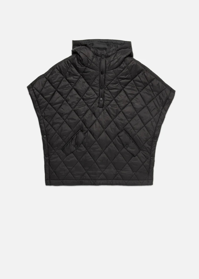 Deluc Otis Puffer Poncho Black
