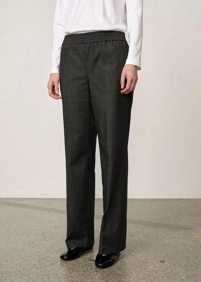 Herskind Pinky Mid Waist Pants Checks Grey