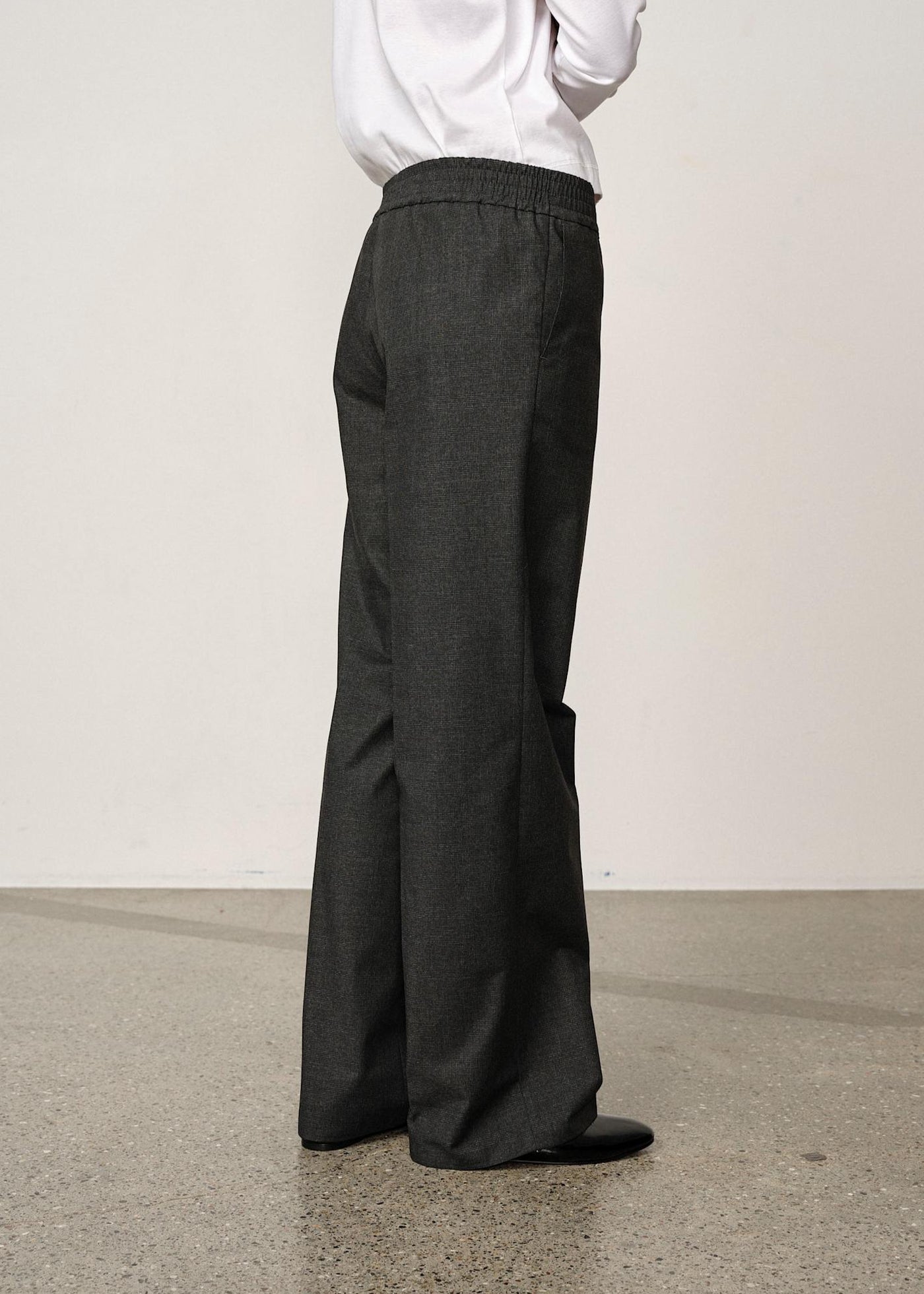 Herskind Pinky Mid Waist Pants Checks Grey