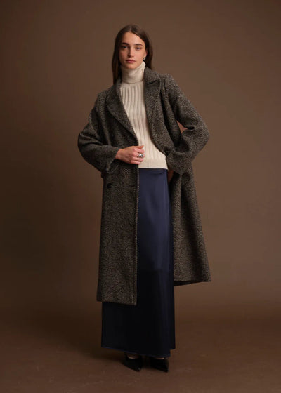 Deluc Cameron Coat Fishbone Chocolate