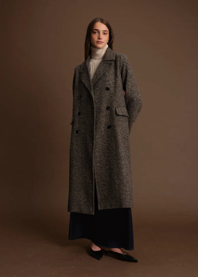 Deluc Cameron Coat Fishbone Chocolate