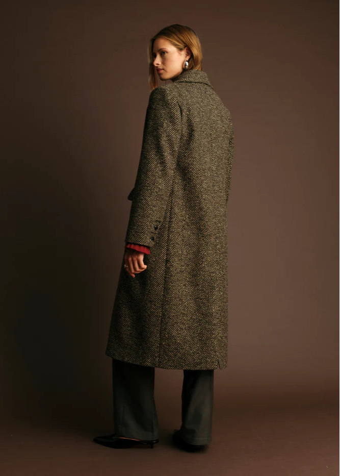 Deluc Cameron Coat Fishbone Chocolate