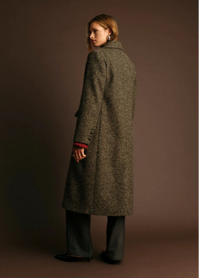 Deluc Cameron Coat Fishbone Chocolate