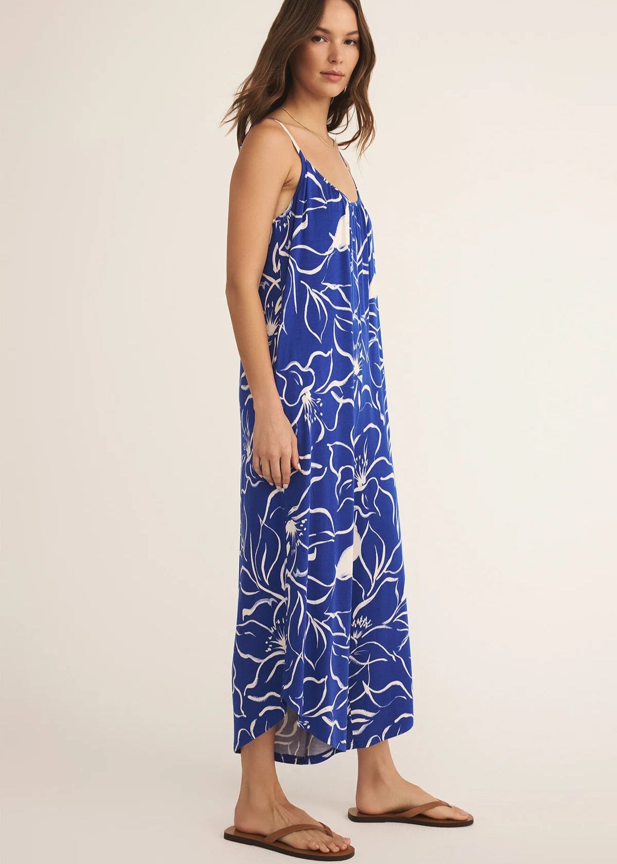 Z Supply Cala Floral Flared Jumpsuit Oceanside