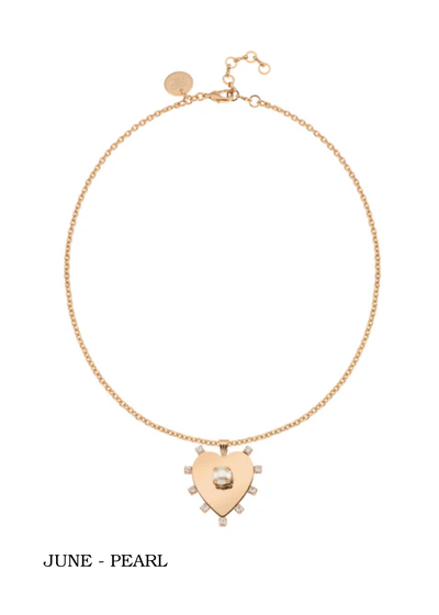 Rebekah Price Heart-Felt Birthstone Necklace