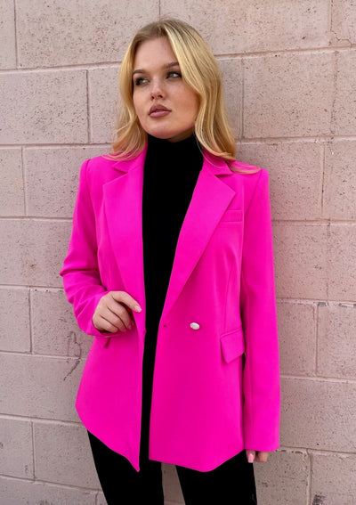 Generation Love Nigel Crepe Blazer - Magenta
