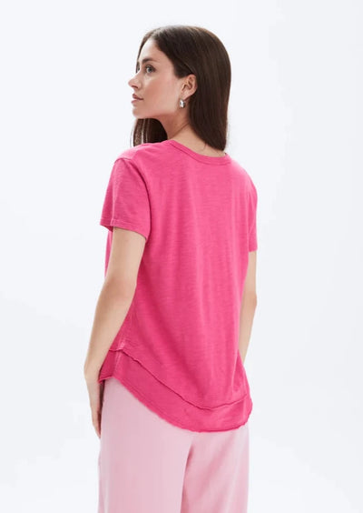 CHRLDR Ava Mock Layer T-shirt - Strawberry Pink