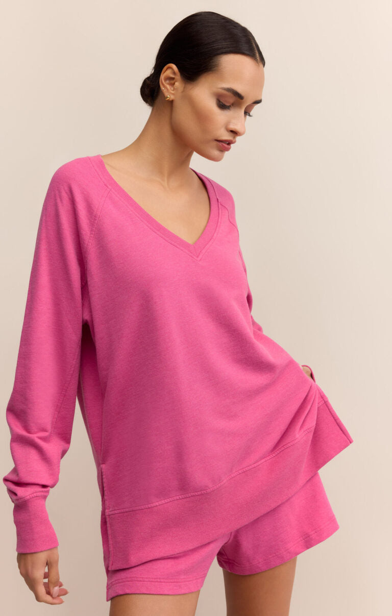 Z Supply Weekender V-Neck Island Pink