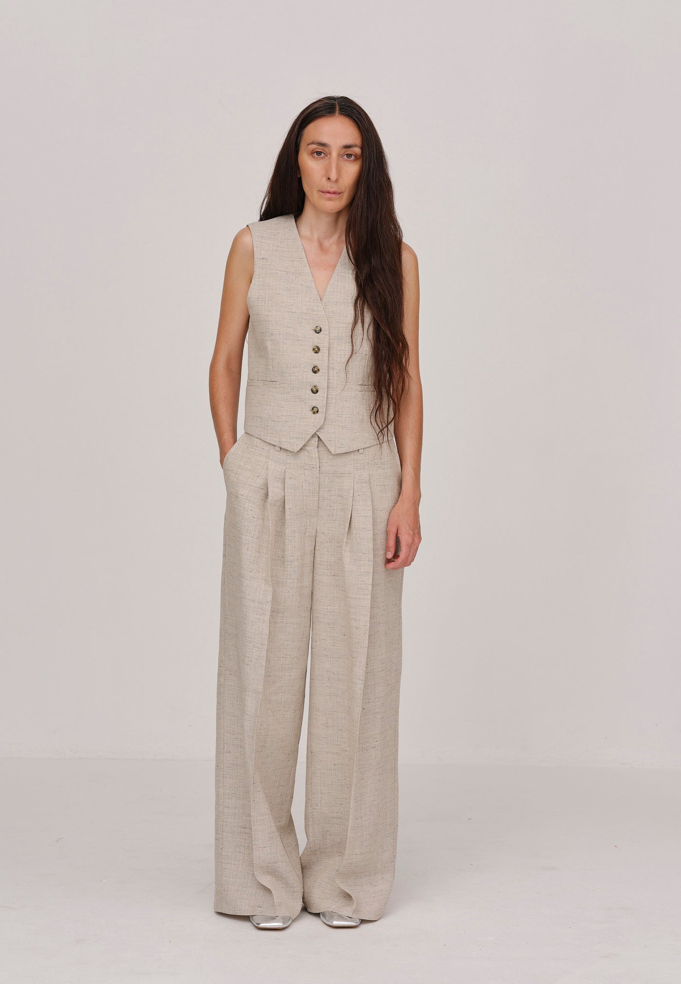 HERSKIND Lotus Pants - Speckled Sand