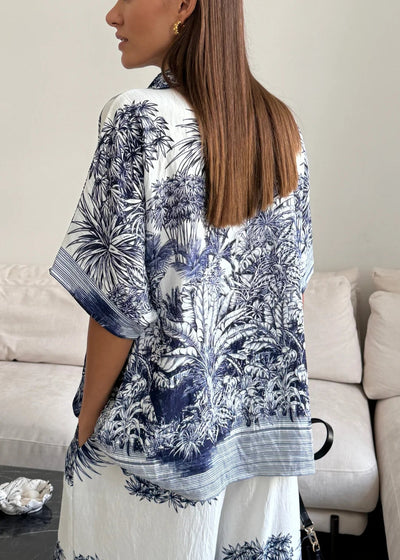 Charli Stella Set Indigo Blue Print