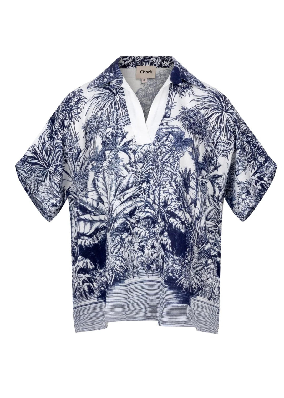 Charli Stella Set Indigo Blue Print