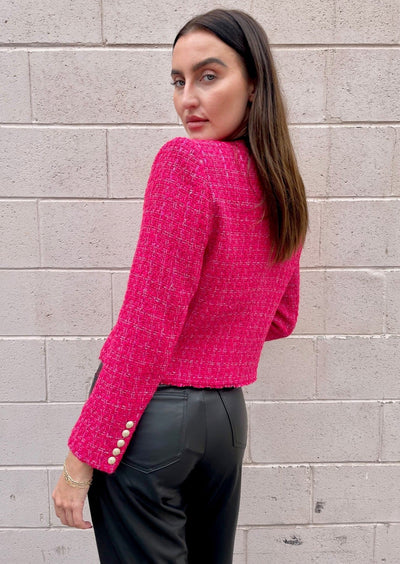 Generation Love Kristen Tweed Blazer - Hot Pink