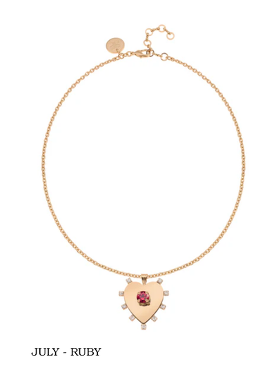 Rebekah Price Heart-Felt Birthstone Necklace