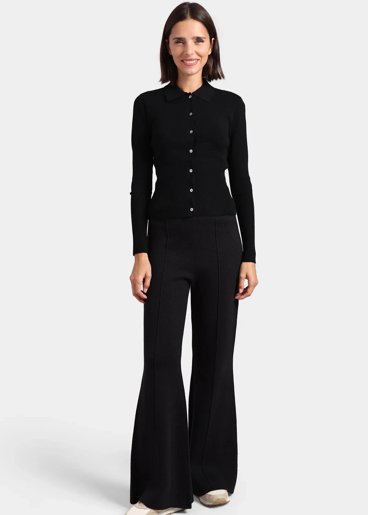 Minnie Rose Wide Leg Pants Black